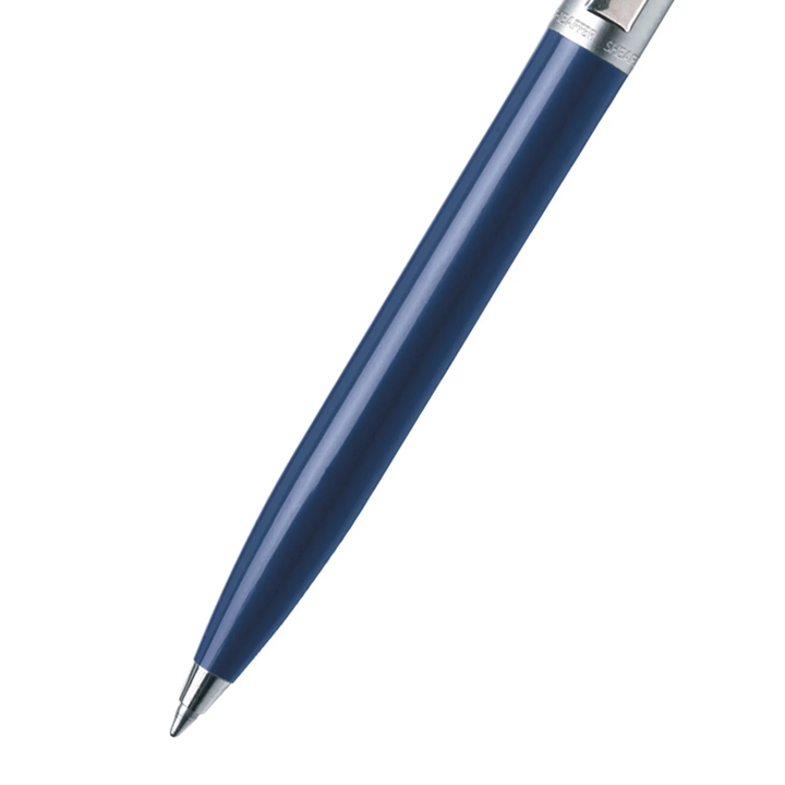 Sheaffer Sentinel Blue and Chrome Ballpoint Pen With Chrome Trims (WW31) — Sheaffer ballpoint pen — reliable smooth-writing everyday pen, at Cityluxe Singapore