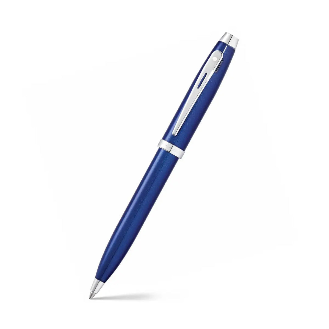 Sheaffer 100 E9339  Glossy Blue With Chrome Trims Ballpoint Pen (WW30) — Sheaffer ballpoint pen — reliable smooth-writing everyday pen, at Cityluxe Singapore