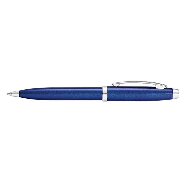 Sheaffer 100 E9339  Glossy Blue With Chrome Trims Ballpoint Pen (WW30) — Sheaffer ballpoint pen — reliable smooth-writing everyday pen, at Cityluxe Singapore