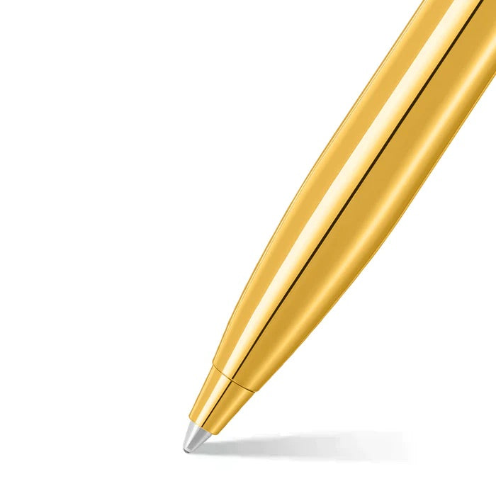 Sheaffer 100 E9372 PVD Gold With PVD Gold Trims Ballpoint Pen (WW30) — Sheaffer ballpoint pen — reliable smooth-writing everyday pen, at Cityluxe Singapore