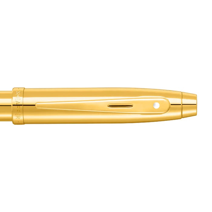 Sheaffer 100 E9372 PVD Gold With PVD Gold Trims Ballpoint Pen (WW30) — Sheaffer ballpoint pen — reliable smooth-writing everyday pen, at Cityluxe Singapore
