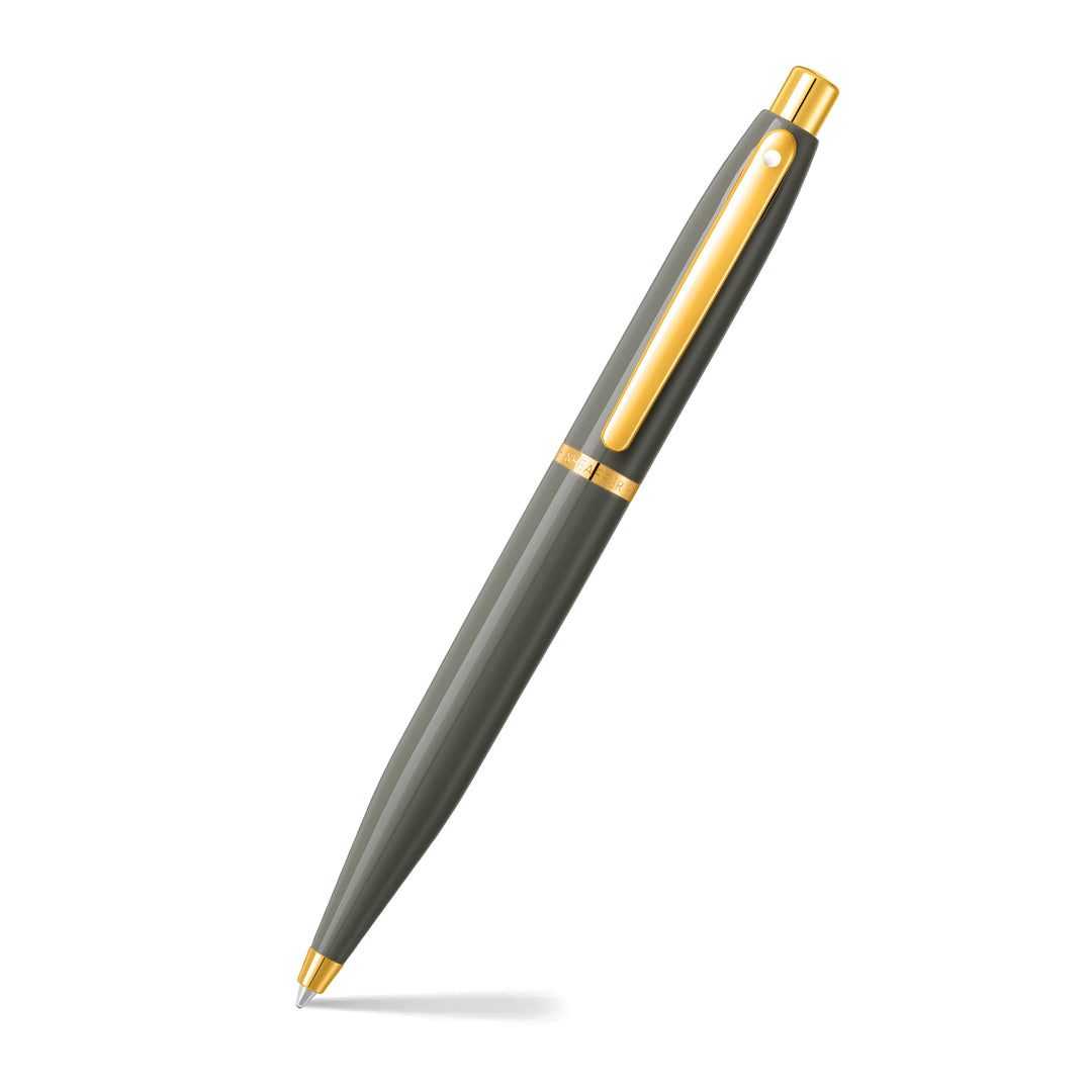 Sheaffer VFM E9427 Glossy Light Gray  With PVD Gold-Tone Trim Ballpoint Pen (WW31) — Sheaffer ballpoint pen — reliable smooth-writing everyday pen, at Cityluxe Singapore