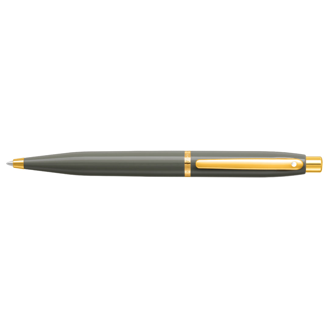 Sheaffer VFM E9427 Glossy Light Gray  With PVD Gold-Tone Trim Ballpoint Pen (WW31) — Sheaffer ballpoint pen — reliable smooth-writing everyday pen, at Cityluxe Singapore