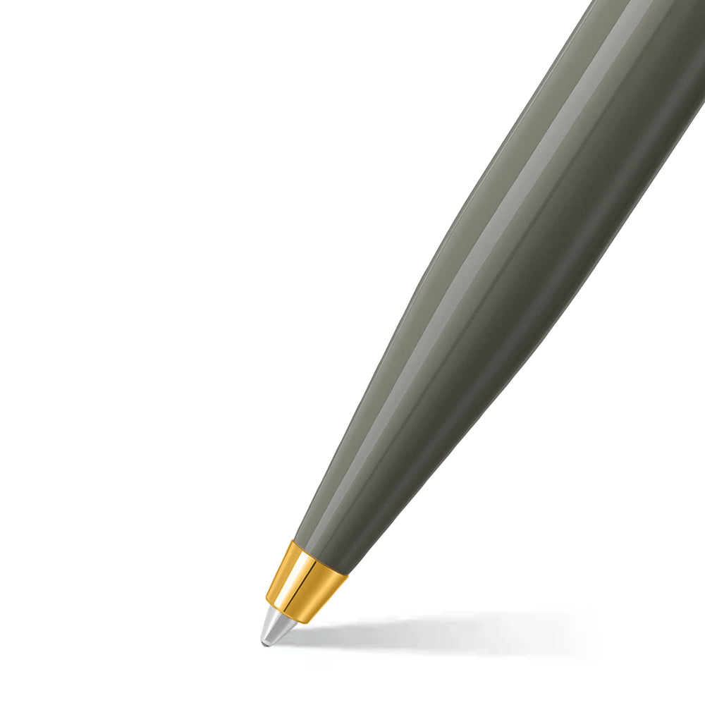 Sheaffer VFM E9427 Glossy Light Gray  With PVD Gold-Tone Trim Ballpoint Pen (WW31) — Sheaffer ballpoint pen — reliable smooth-writing everyday pen, at Cityluxe Singapore