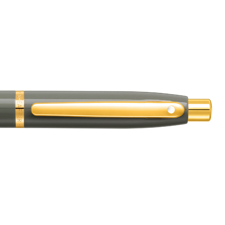 Sheaffer VFM E9427 Glossy Light Gray  With PVD Gold-Tone Trim Ballpoint Pen (WW31) — Sheaffer ballpoint pen — reliable smooth-writing everyday pen, at Cityluxe Singapore