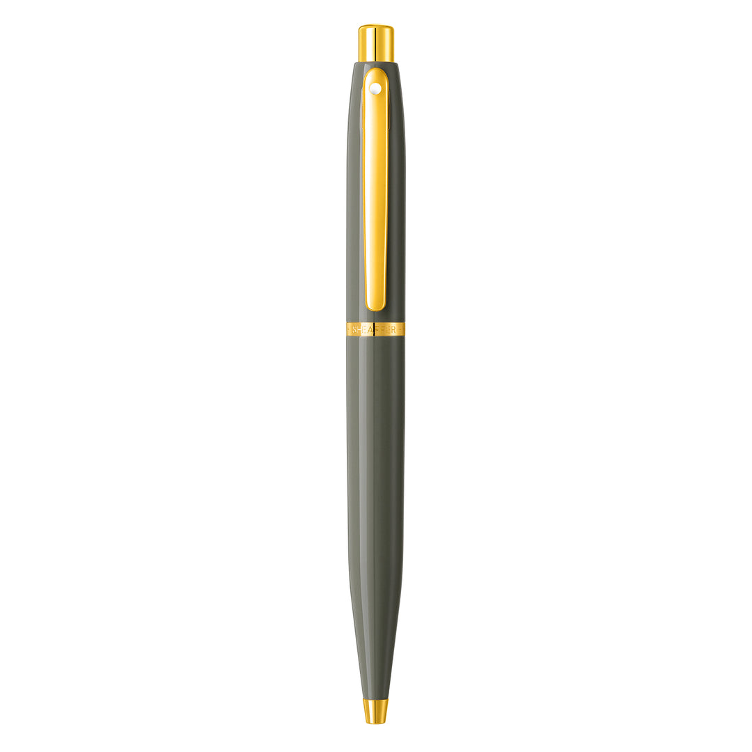 Sheaffer VFM E9427 Glossy Light Gray  With PVD Gold-Tone Trim Ballpoint Pen (WW31) — Sheaffer ballpoint pen — reliable smooth-writing everyday pen, at Cityluxe Singapore