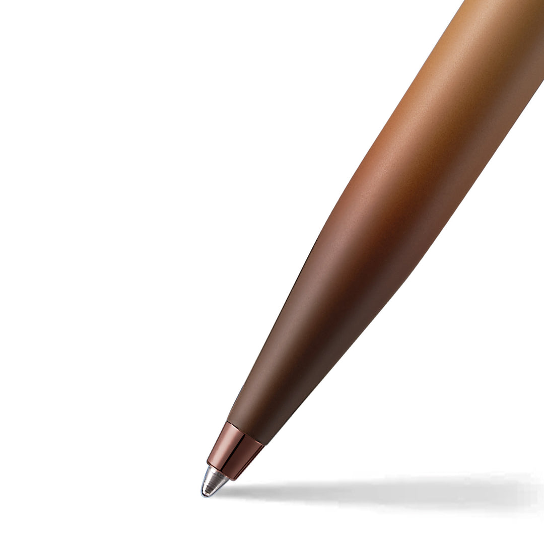 Sheaffer VFM E9428 Coffee Edition Matt Brown  With Regal Brown PVD Trims Ballpoint Pen (WW31 Coffee) — Sheaffer ballpoint pen — reliable smooth-writing everyday pen, at Cityluxe Singapore