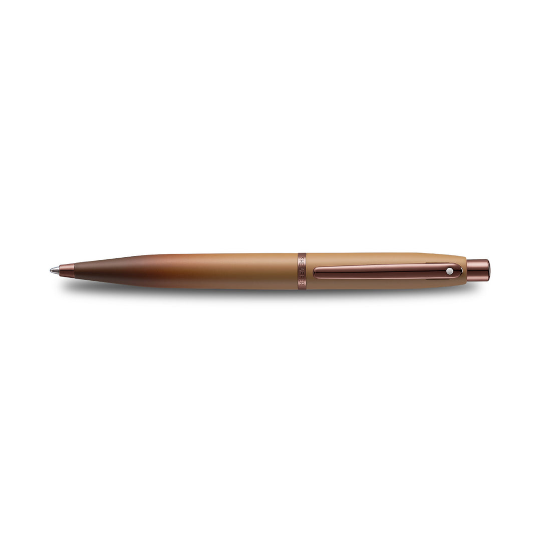 Sheaffer VFM E9428 Coffee Edition Matt Brown  With Regal Brown PVD Trims Ballpoint Pen (WW31 Coffee) — Sheaffer ballpoint pen — reliable smooth-writing everyday pen, at Cityluxe Singapore