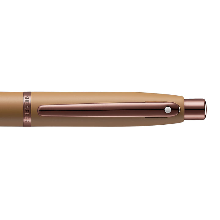 Sheaffer VFM E9428 Coffee Edition Matt Brown  With Regal Brown PVD Trims Ballpoint Pen (WW31 Coffee) — Sheaffer ballpoint pen — reliable smooth-writing everyday pen, at Cityluxe Singapore