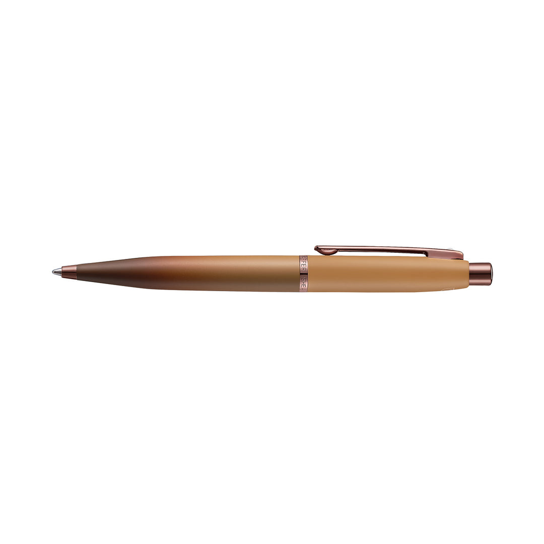 Sheaffer VFM E9428 Coffee Edition Matt Brown  With Regal Brown PVD Trims Ballpoint Pen (WW31 Coffee) — Sheaffer ballpoint pen — reliable smooth-writing everyday pen, at Cityluxe Singapore