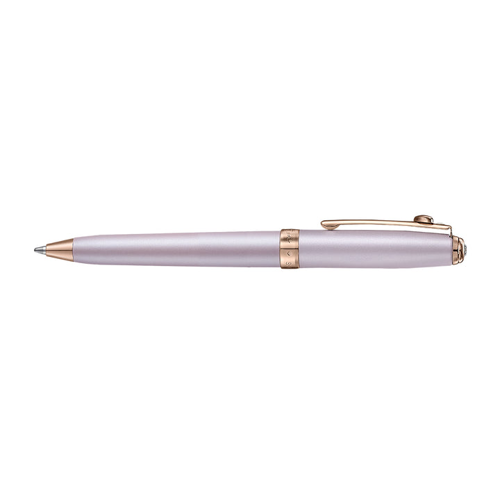 Sheaffer Emily in Paris Prelude Mini 9810 Pastel Pink Ballpoint Pen and PVD Rose Gold Trims with Heart Emblem and Swarovsk…