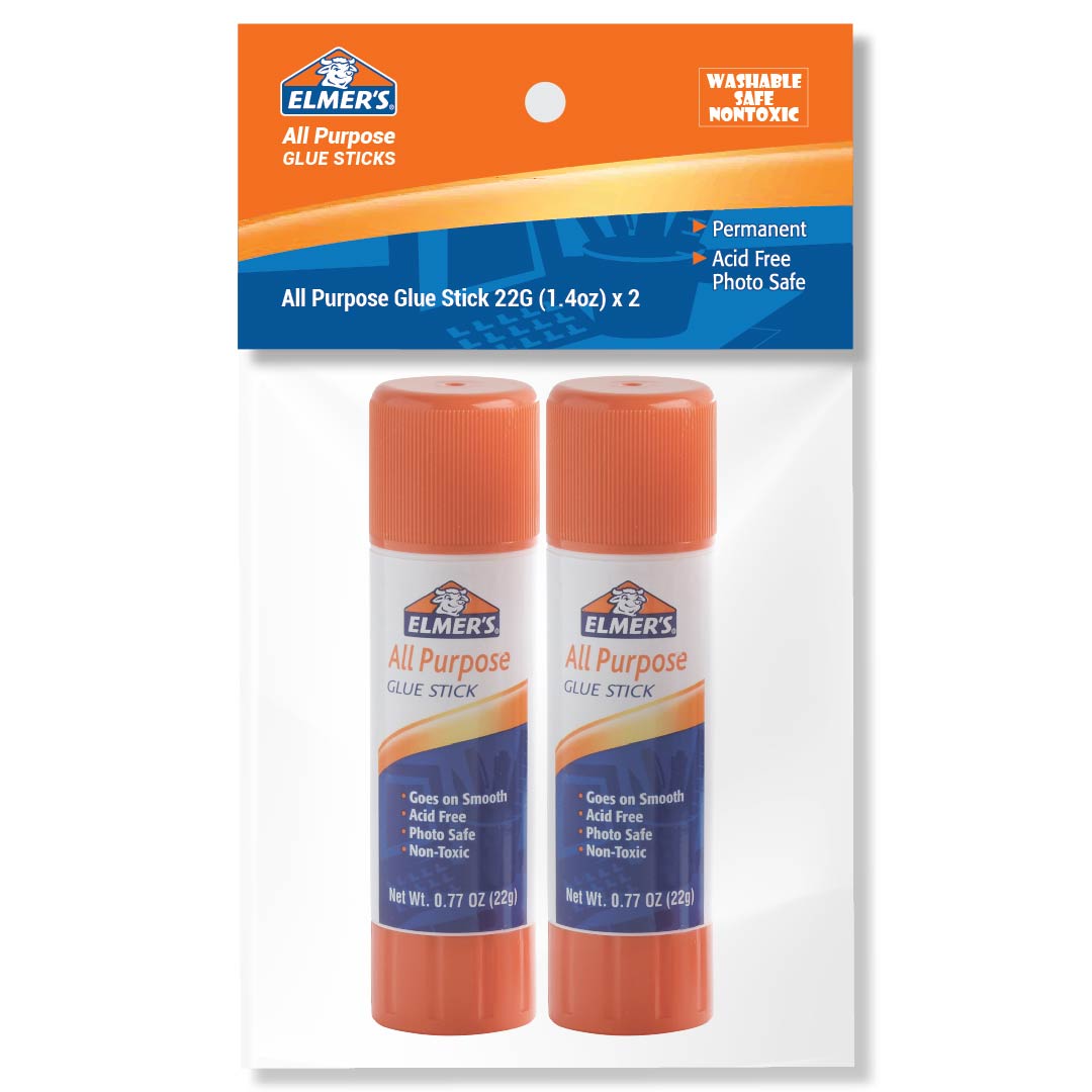 Elmer’s All Purpose Glue Stick 22G (0.77oz) Bundle of 2 — front view