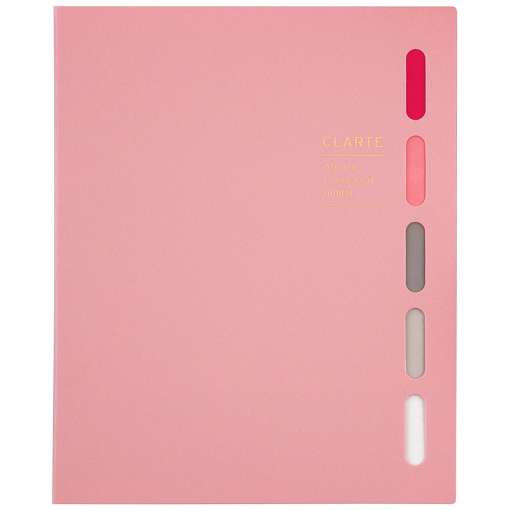 Maruman A5 Binder Clarte Pink — front view