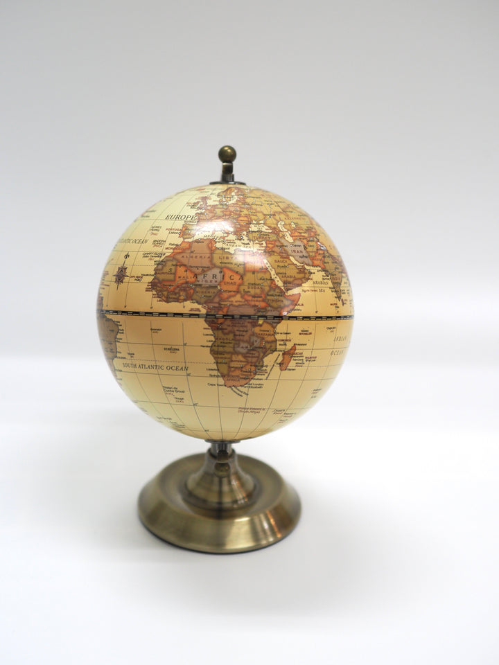 Luxo Antique Globe, Copper Metal Base - 14cm — in use