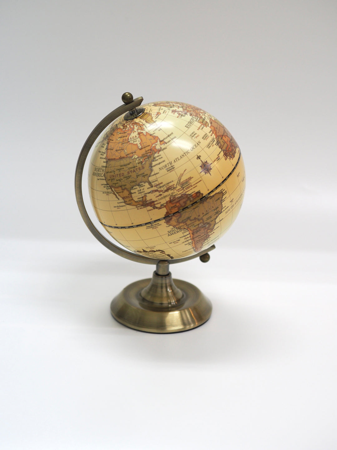 Luxo Antique Globe, Copper Metal Base - 14cm — with packaging