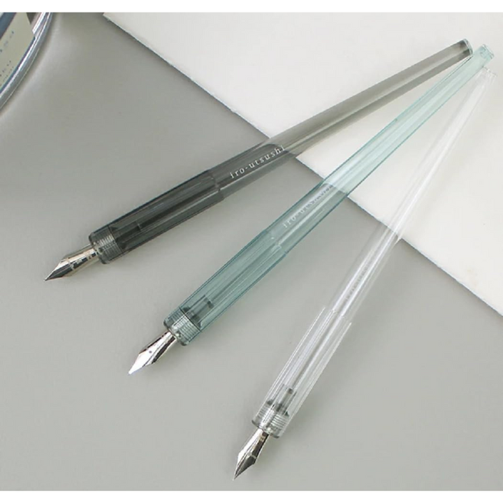 Pilot Iro-Utsushi Dip Fountain Pen - Clear Blue — barrel detail