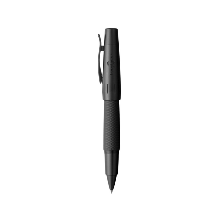 Faber-Castell E-Motion Rollerball Penball Pen Pure Black Anodized Aluminum — Faber-Castell rollerball pen — fluid gel ink writing instrument, at Cityluxe Singapore