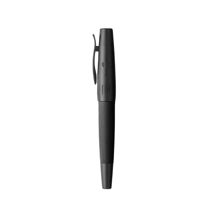 Faber-Castell E-Motion Rollerball Penball Pen Pure Black Anodized Aluminum — Faber-Castell rollerball pen — fluid gel ink writing instrument, at Cityluxe Singapore