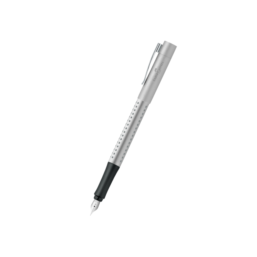 Faber-Castell Grip 2011 Fountain Pen Silver (FPD 2024) [Pre-Order] — Faber-Castell fountain pen — precision nib writing instrument, at Cityluxe Singapore stationery store
