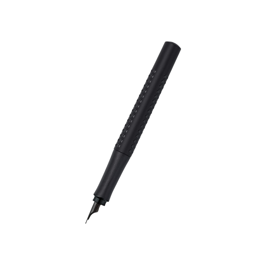 Faber-Castell Grip Edition Fountain Pen All Black (FPD 2024) — Faber-Castell fountain pen — precision nib writing instrument, at Cityluxe Singapore stationery store