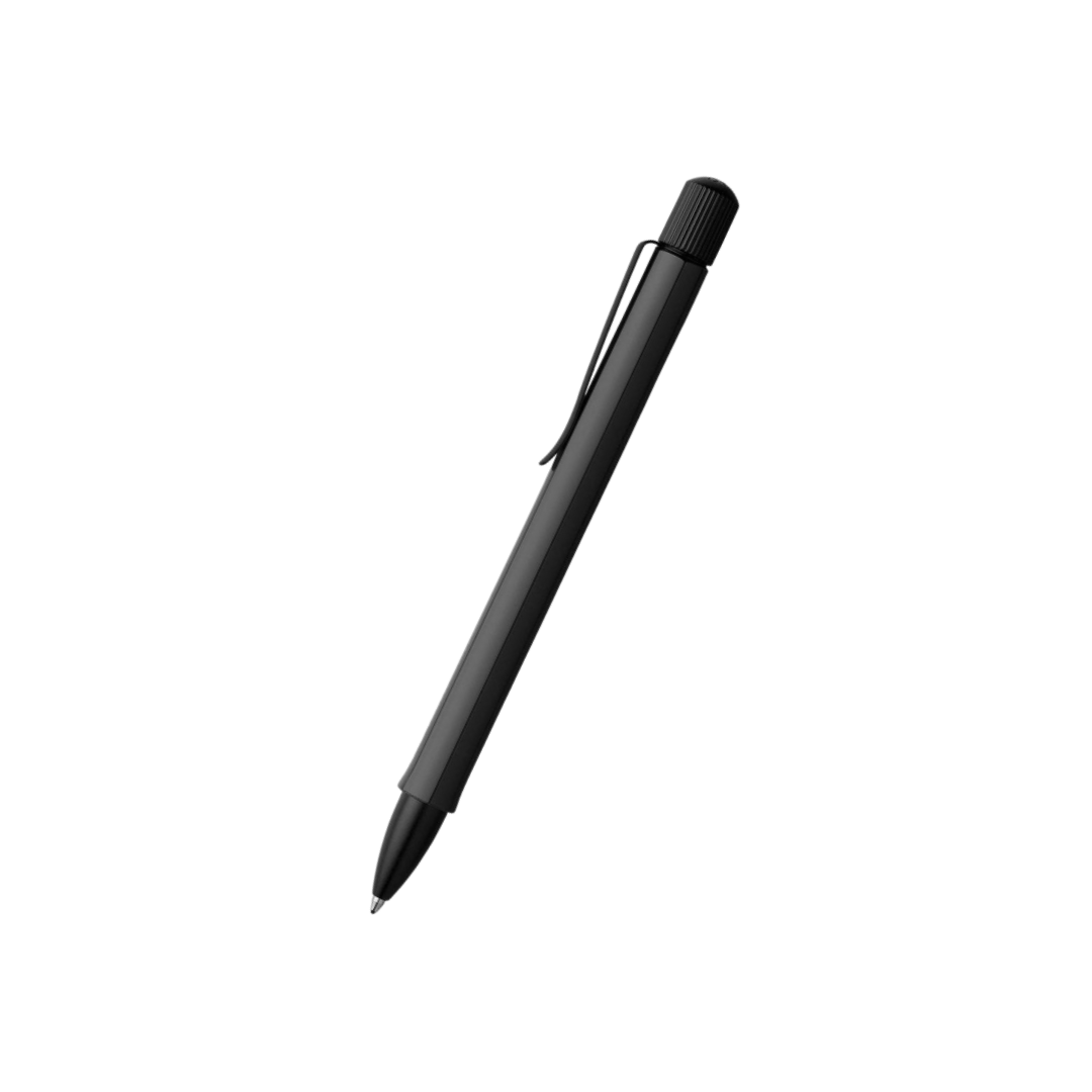 Faber-Castell Hexo Ballpoint Pen - Black Matt — capped