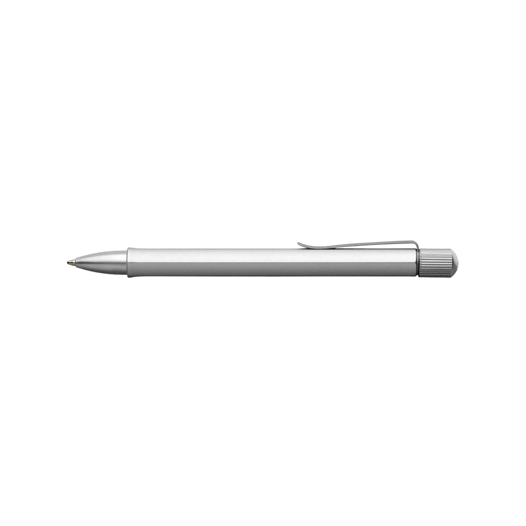 Faber-Castell Hexo Ballpoint Pen in Silver Matt — Faber-Castell ballpoint pen — reliable smooth-writing everyday pen, at Cityluxe Singapore
