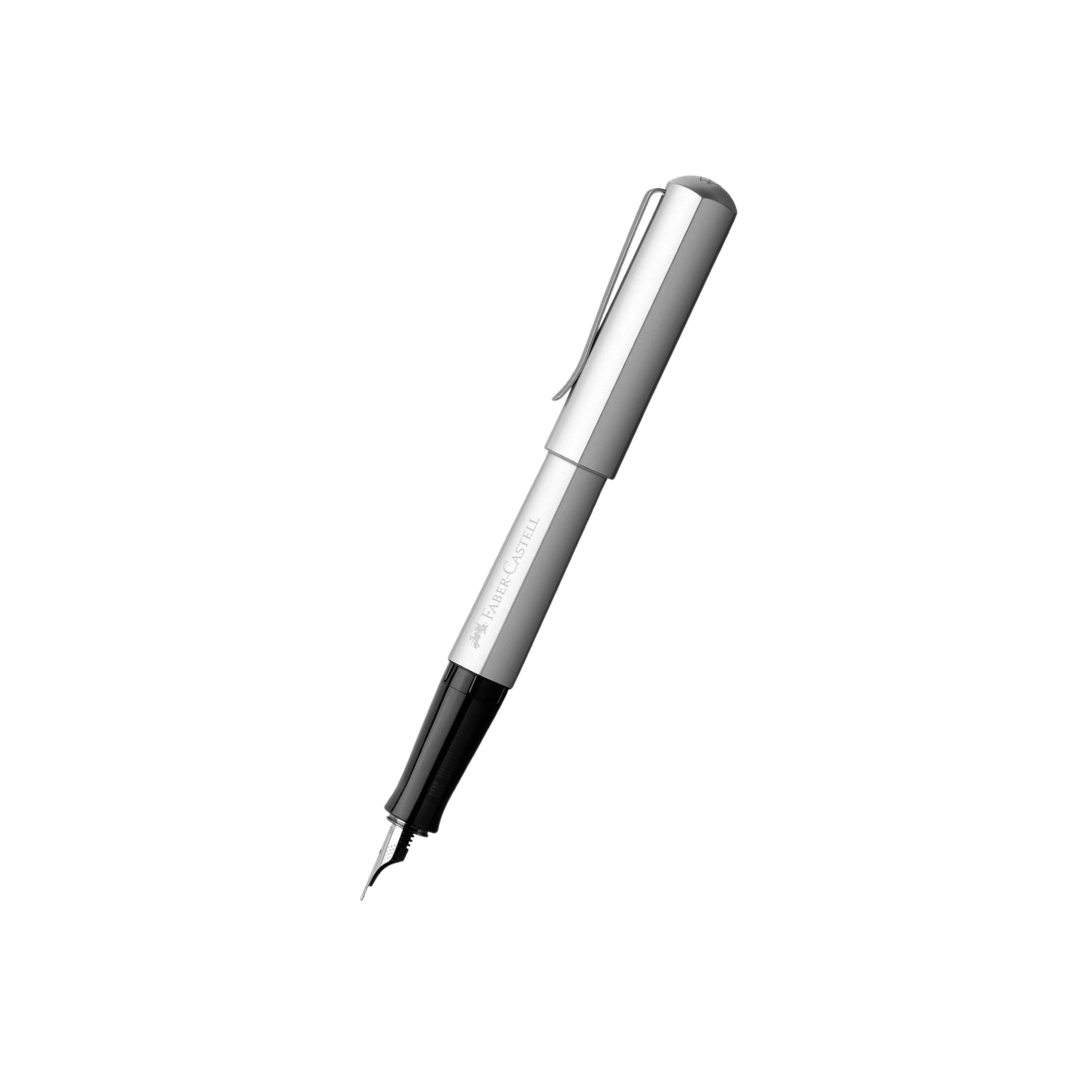 Faber-Castell Hexo Fountain Pen - Silver — capped