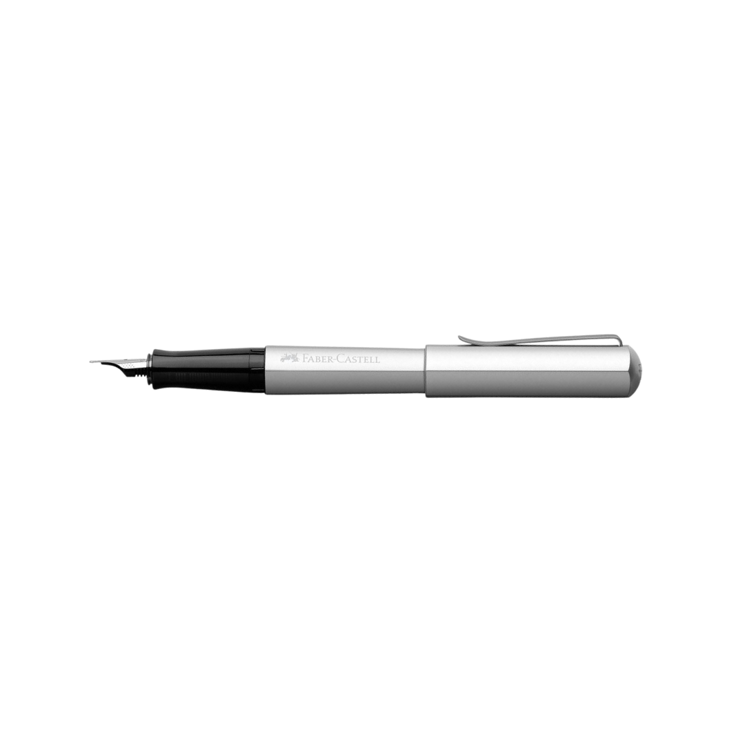 Faber-Castell Hexo Fountain Pen - Silver — nib close-up