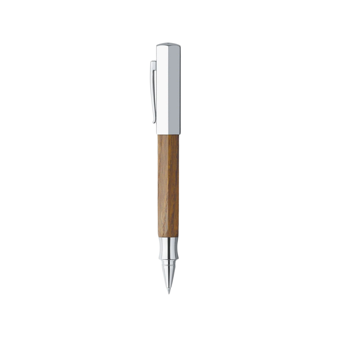 Faber-Castell Ondoro Rollerball Pen Smoked Oak — Faber-Castell rollerball pen — fluid gel ink writing instrument, at Cityluxe Singapore
