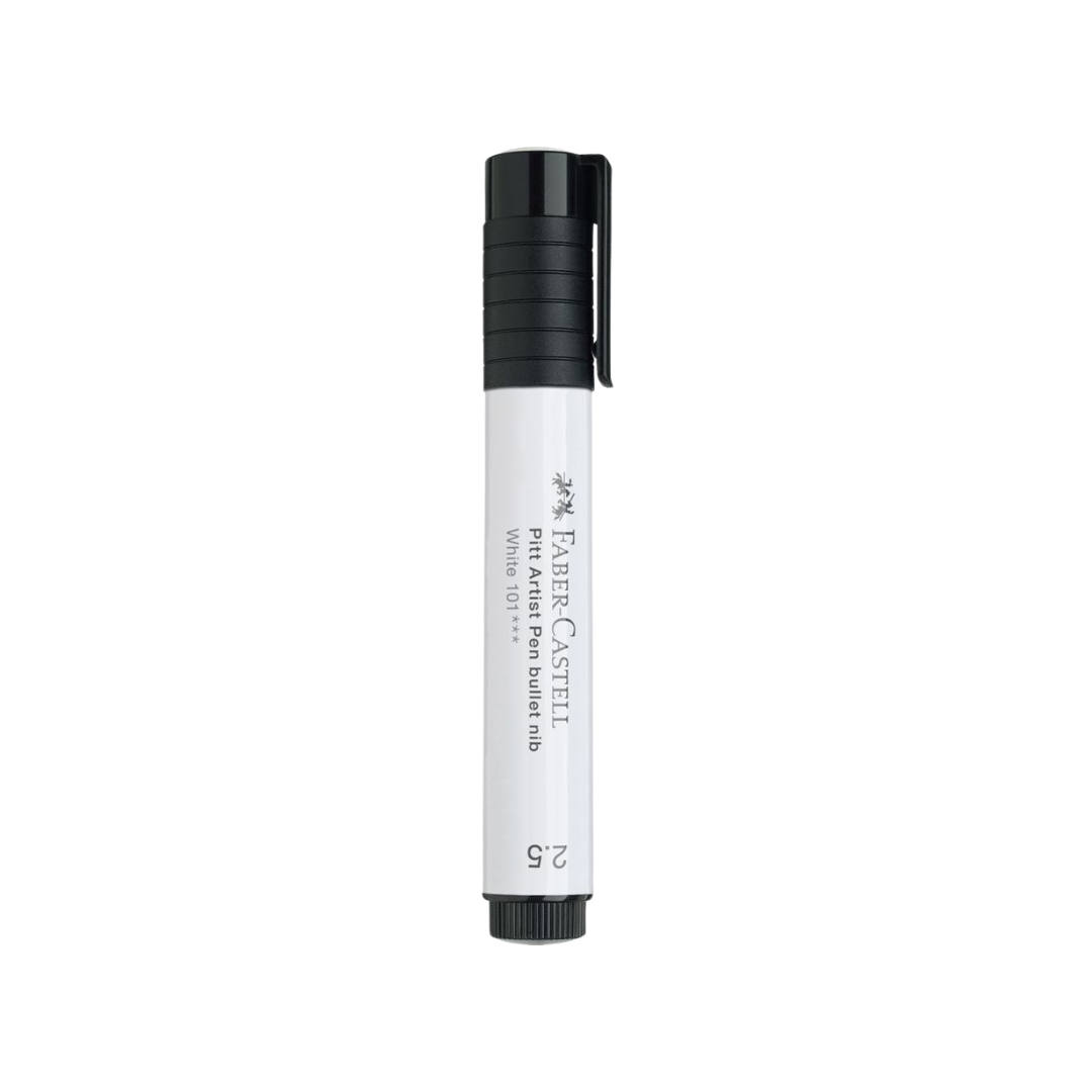 Faber-Castell PITT Artist Pen Big Brush 2.5mm White — Faber-Castell fineliner — premium stationery and lifestyle, at Cityluxe Singapore