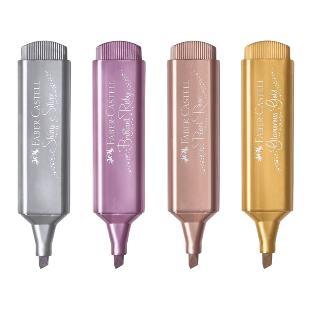 Faber-Castell Highlighter TL 46 Metallic Set of 4 — Faber-Castell marker — premium stationery and lifestyle, at Cityluxe Singapore