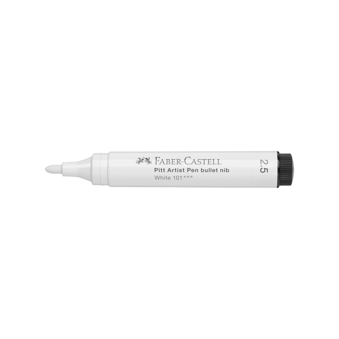 Faber-Castell PITT Artist Pen Big Brush 2.5mm White — Faber-Castell fineliner — premium stationery and lifestyle, at Cityluxe Singapore