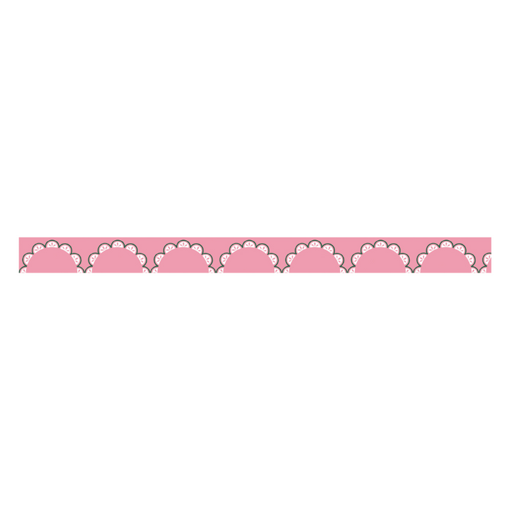 MT 1P Kamoi Retro Design Washi Tape - Floral Lace — applied on surface