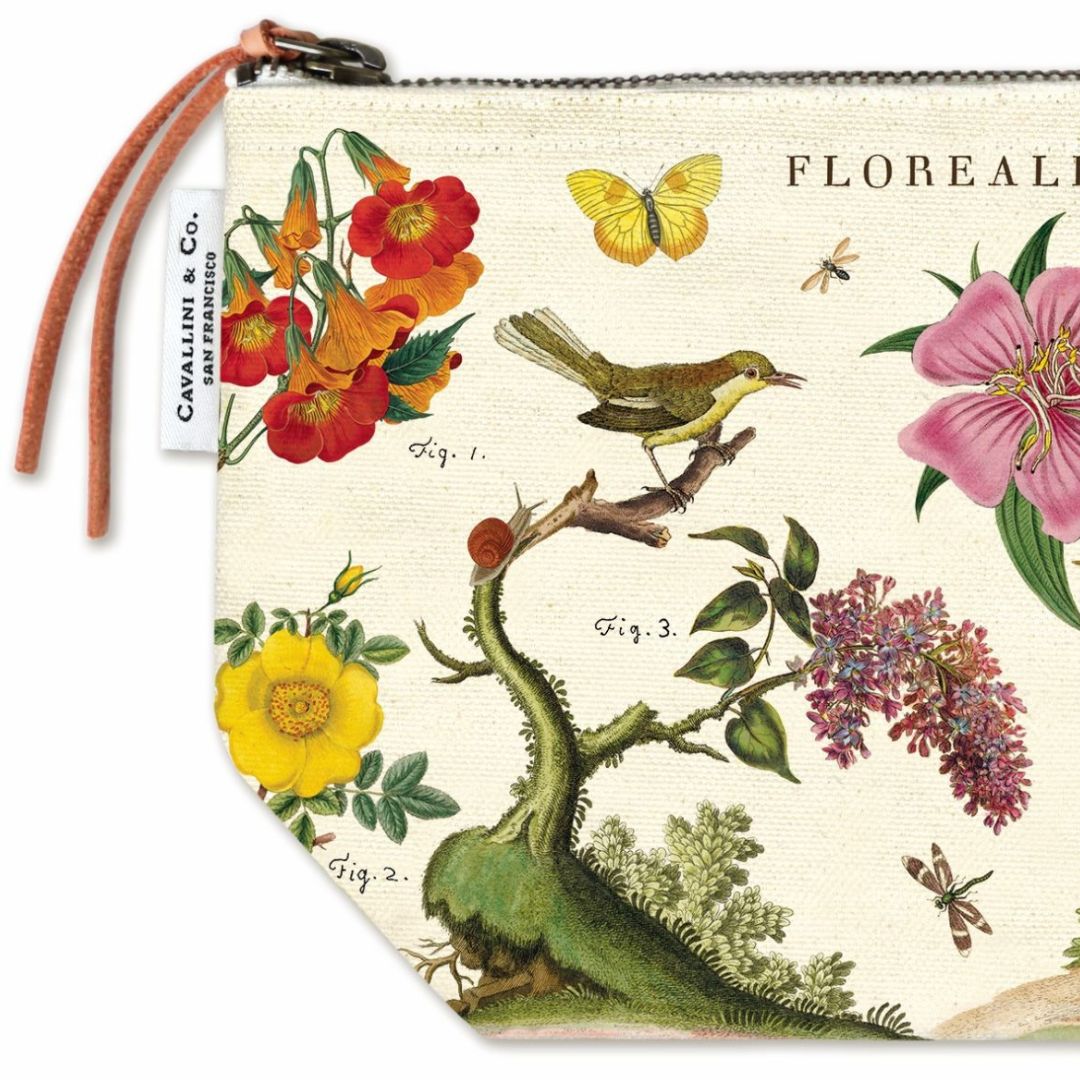 Cavallini Vintage Pouch - Floreale — side view
