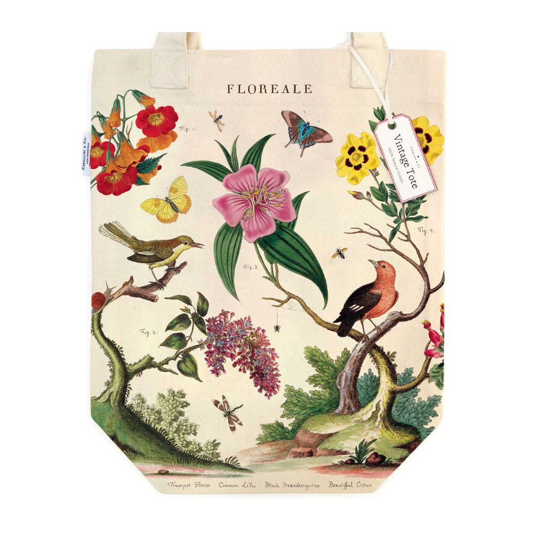 Cavallini Tote Bag - Floreale — side view