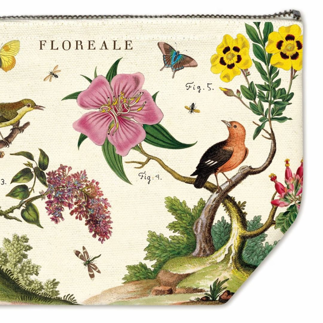 Cavallini Vintage Pouch - Floreale — detail view