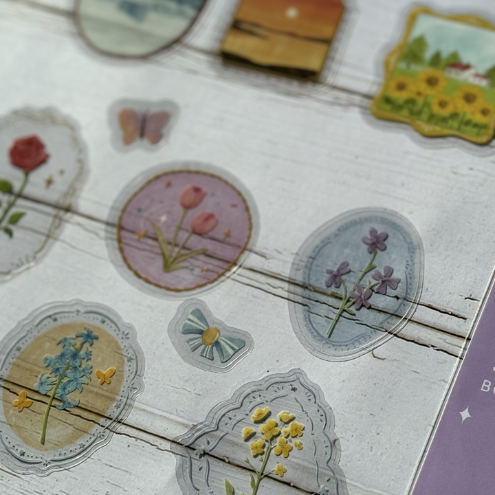BGM Clear Seal: Maiden Brooch - Flower — flat lay