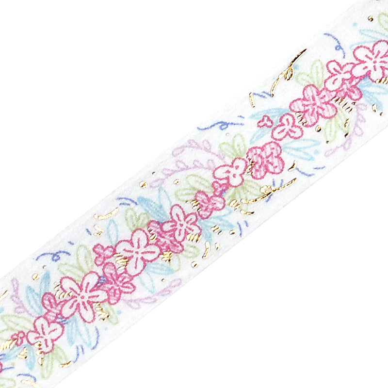 BGM Foil Stamping Masking Tape: Life - Flower Line — pattern detail