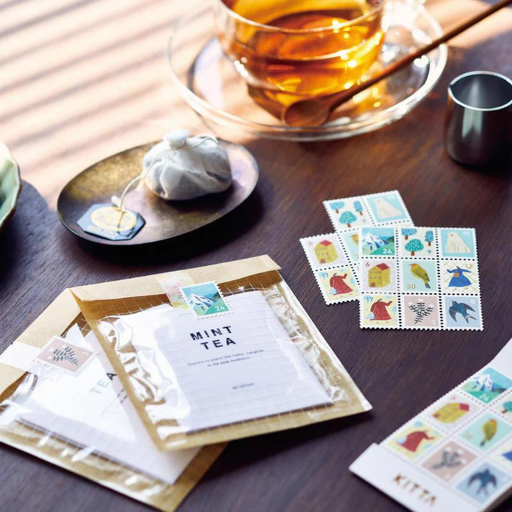 KITTA Special Masking Seal Sticker - Flower — in use