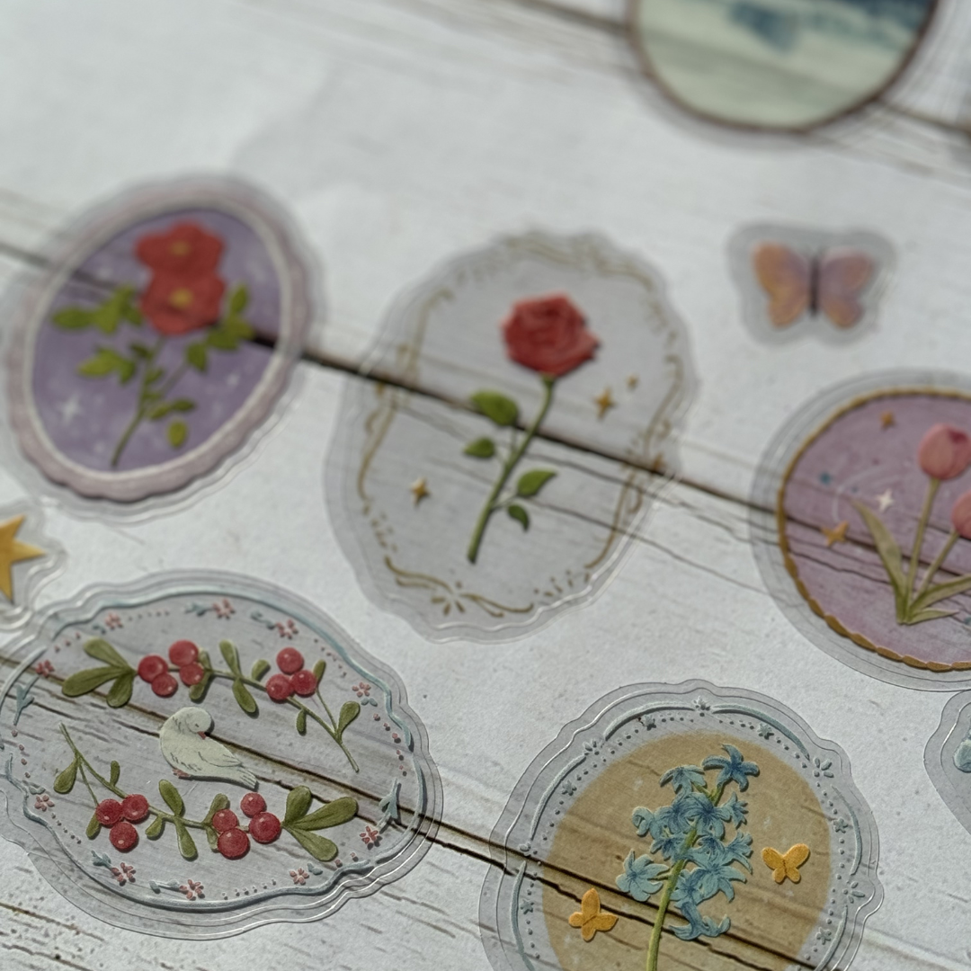 BGM Clear Seal: Maiden Brooch - Flower — flat lay