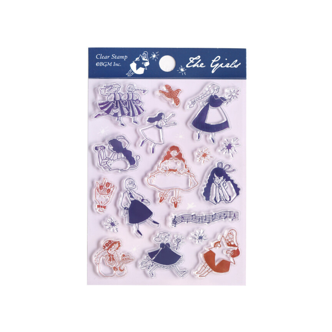 BGM Clear Stamp: Diary - Flying Girl — side view