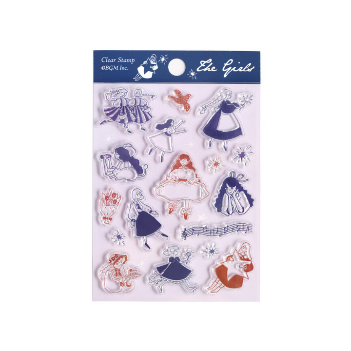 BGM Clear Stamp: Diary - Flying Girl — side view