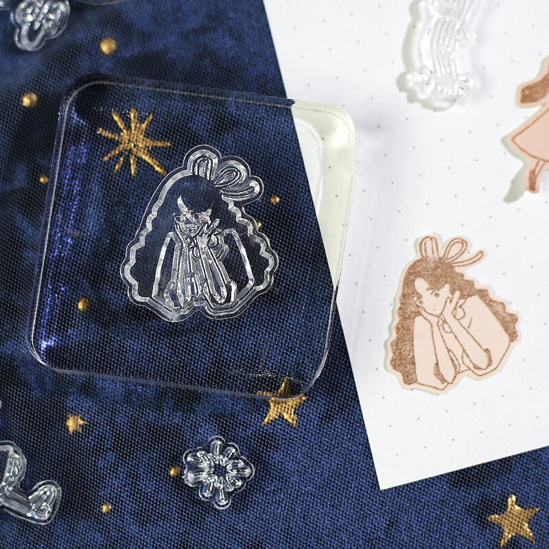 BGM Clear Stamp: Diary - Flying Girl — in use