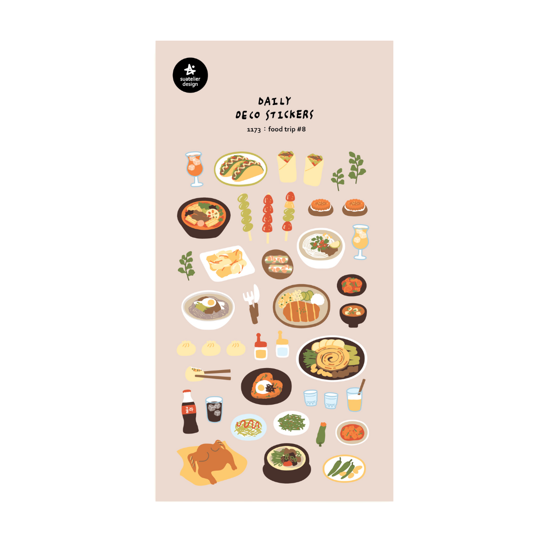 Suatelier Daily Deco Sticker - Food Trip #8 — front view