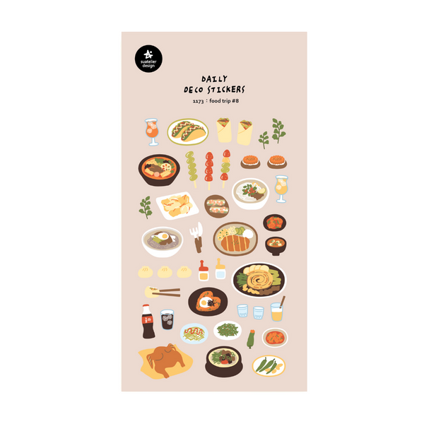 Suatelier Daily Deco Sticker - Food Trip #8 — front view