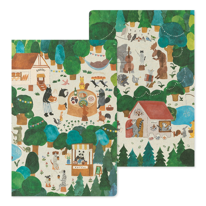 Midori Yuru Log Notebook [B6] - Forest Animal — ruling detail