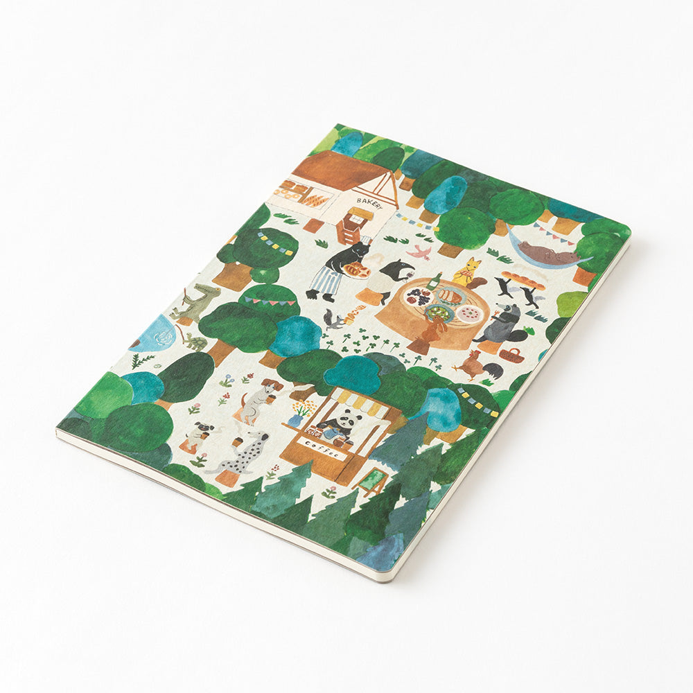 Midori Yuru Log Notebook [B6] - Forest Animal — flat lay
