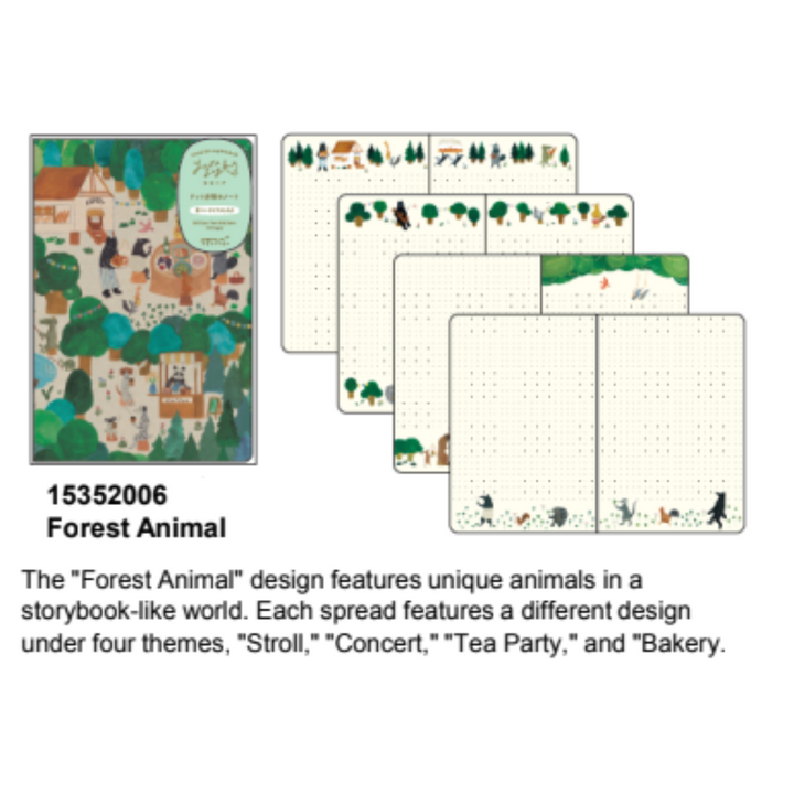 Midori Yuru Log Notebook [B6] - Forest Animal — flat lay