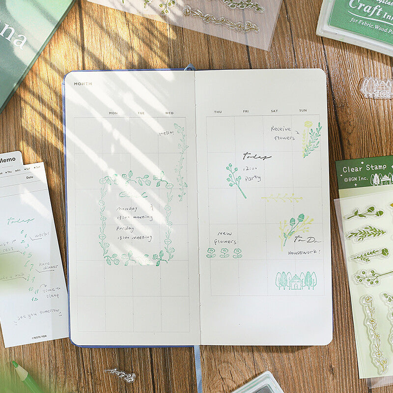 BGM Clear Stamp: Diary - Forest Diary — detail view