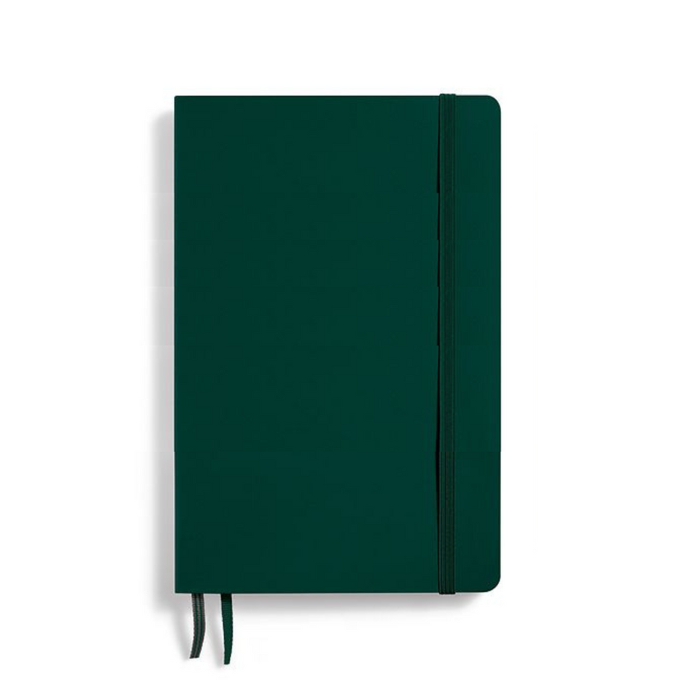 Leuchtturm1917 B6+ Softcover Paperback Notebook - Plain / Forest Green — open spread